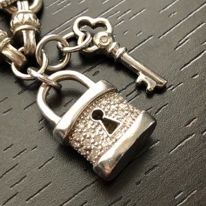 Jared’s Sterling Silver Lock & Key Necklace